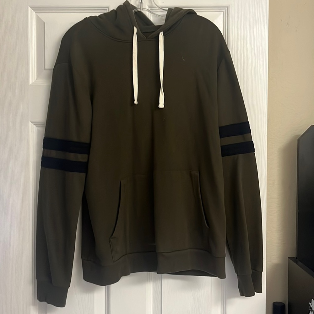 Large Olive Forever 21 Men Hoodie